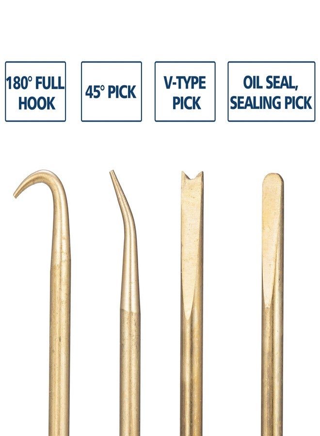 Easily O Ring Tool Set Pick -and Hook, Hand Tools, Useful as Removing Small Fuses, Oil Seal Gaskets, Springs and Wire plugs, Brass Material for Extended Tool Life - Image 2